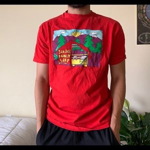 Red San Jose family camp t shirt